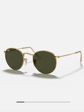 Ray-Ban Gold Frame Round Metal Arista Sunglasses